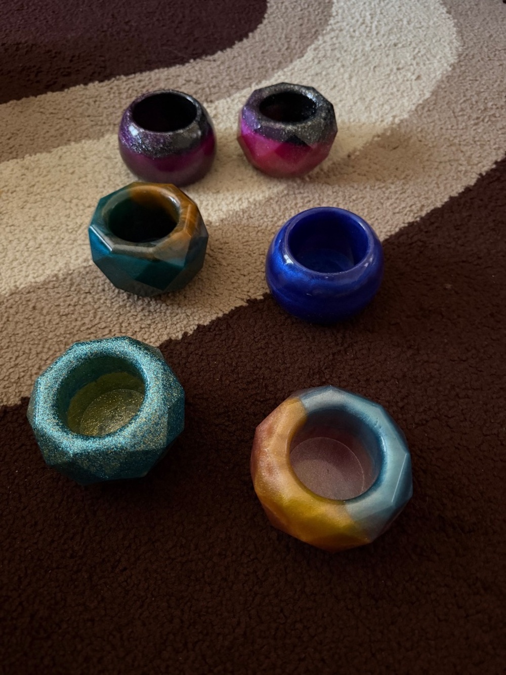 Resin candleholders